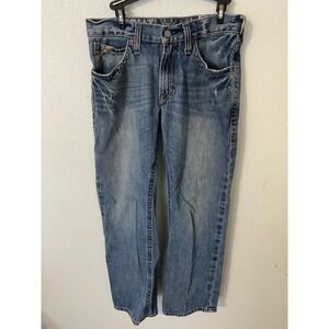 Ariat Mens Jeans Boot Cut Low Rise Denim Pants Size 30x32 Blue Cotton